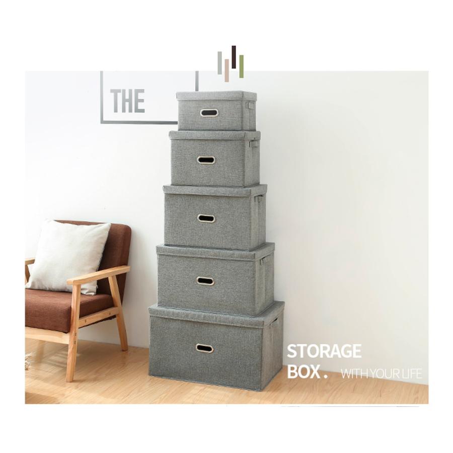 2個セット 収納ケース フタ付き 折り畳み ファブリックボックス 収納ボックス おしゃれ 丈夫 大容量 バスケット 押し入れ収納 衣装ケース 布製 送料無料 |  | 03