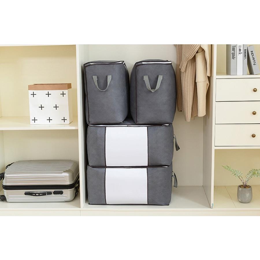 布団収納袋 衣類収納袋 布団 押入れ収納 羽毛布団 掛布団 収納ボックス 2個セット 毛布 来客用 シーズンオフ 中身が見える シンプル おしゃれ 送料無料 |  | 14