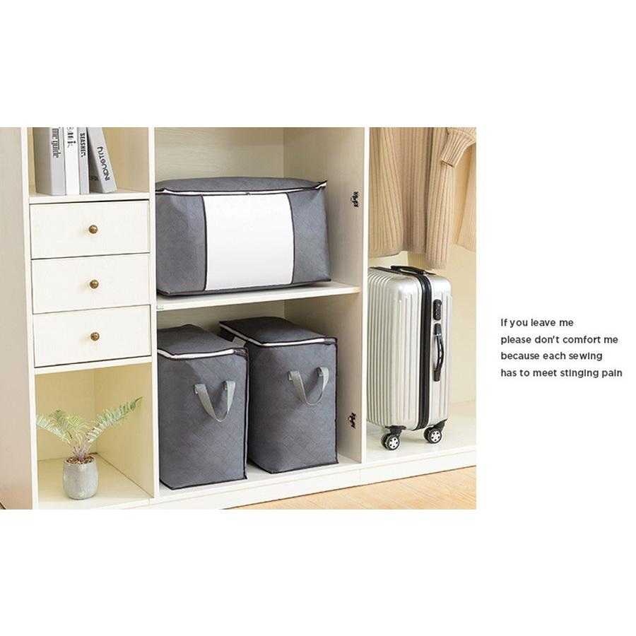 布団収納袋 衣類収納袋 布団 押入れ収納 羽毛布団 掛布団 収納ボックス 2個セット 毛布 来客用 シーズンオフ 中身が見える シンプル おしゃれ 送料無料 |  | 15