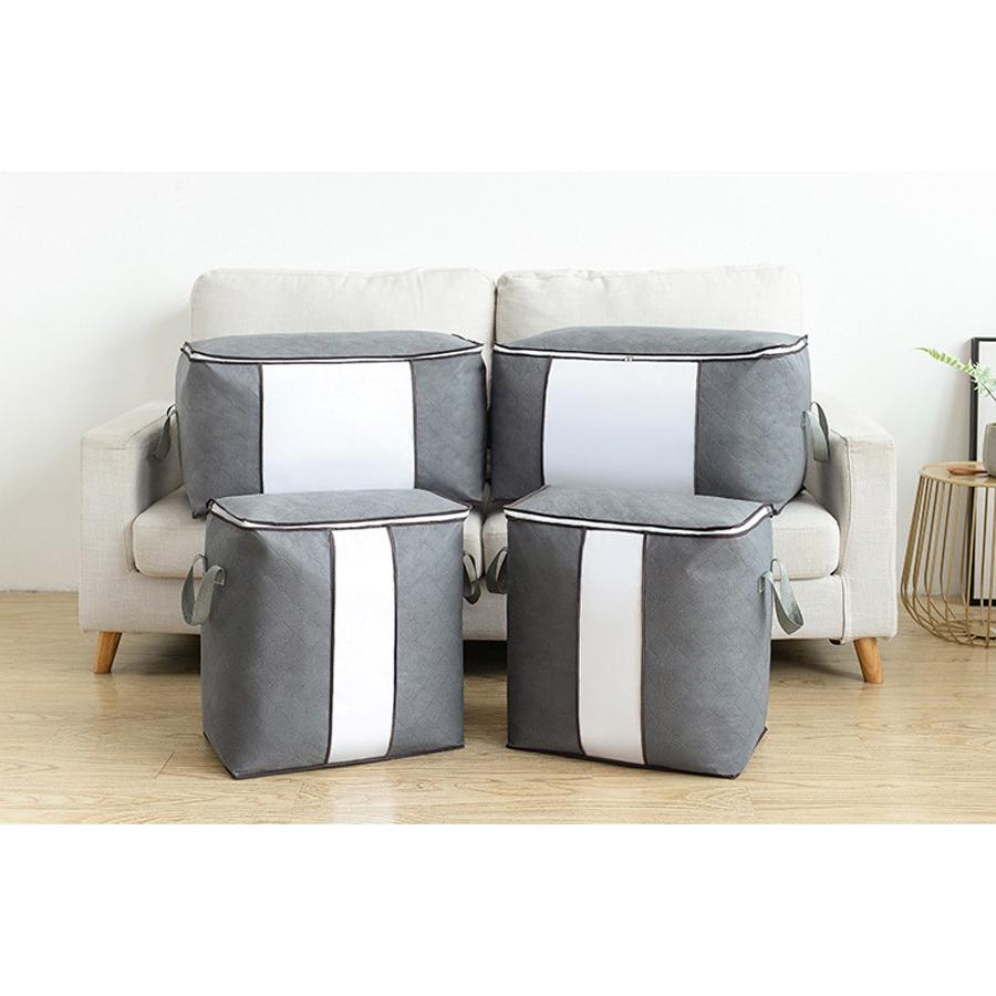 布団収納袋 衣類収納袋 布団 押入れ収納 羽毛布団 掛布団 収納ボックス 2個セット 毛布 来客用 シーズンオフ 中身が見える シンプル おしゃれ 送料無料 |  | 16