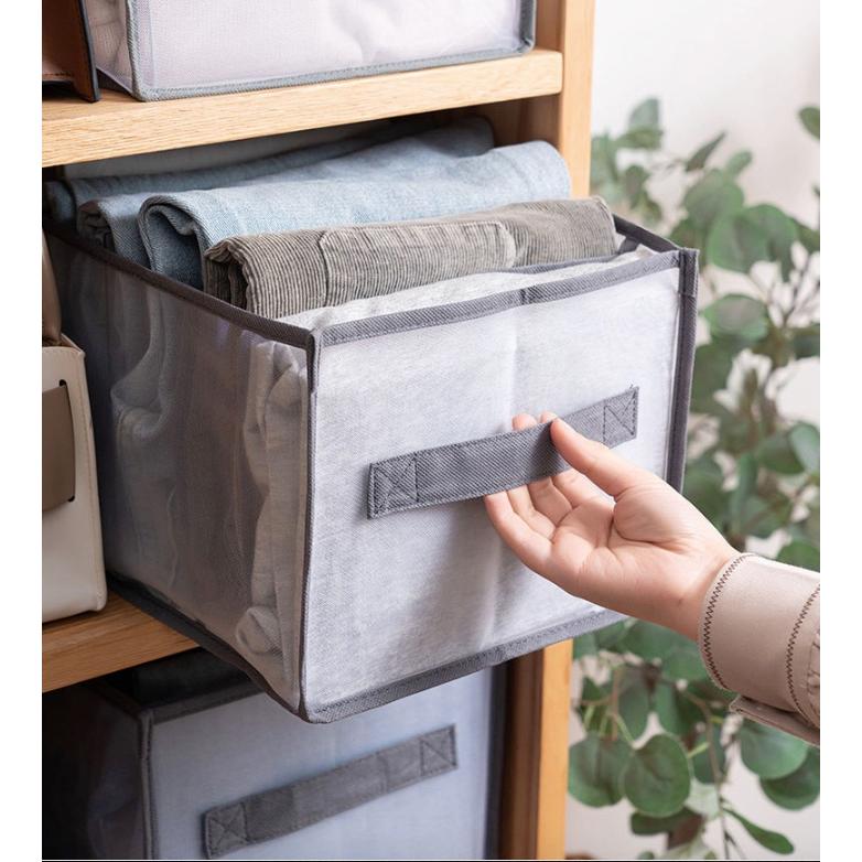 衣類2個セット ランジェリー3個セット 収納ケース 仕切り 収納ボックス 折り畳み ズボン Tシャツ 仕切りケース 整理 タンス収納 引き出し |  | 04