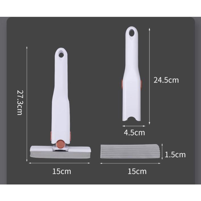 ミニモップ 水拭き 替えスポンジ2個付き 乾湿両用 小型 多機能 スポンジぞうきん お掃除グッズ 吸水モップ 洗える ほこり取り 省スペース おしゃれ |  | 07