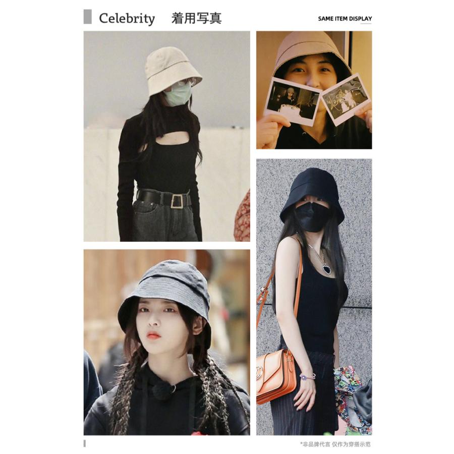 バケットハット レディース メンズ シンプル 無地 帽子 バケツハット ユニセックス UVカット UV対策 男女兼用 韓国ファッション 大きめ 小さめ 年中使える |  | 06