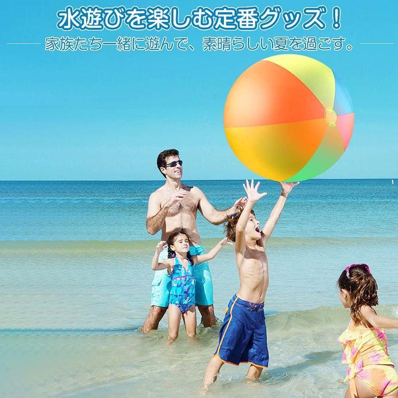 正規品販売!正規品販売!FlyCreat ビーチ ボール 水遊び ビーチボール ビーチおもちゃ 巨大ビーチボール 浮き輪 水あそび 直径80cm 大きい ビーチグッ 水遊び レトロ ビーチボール 浮き輪 50センチ