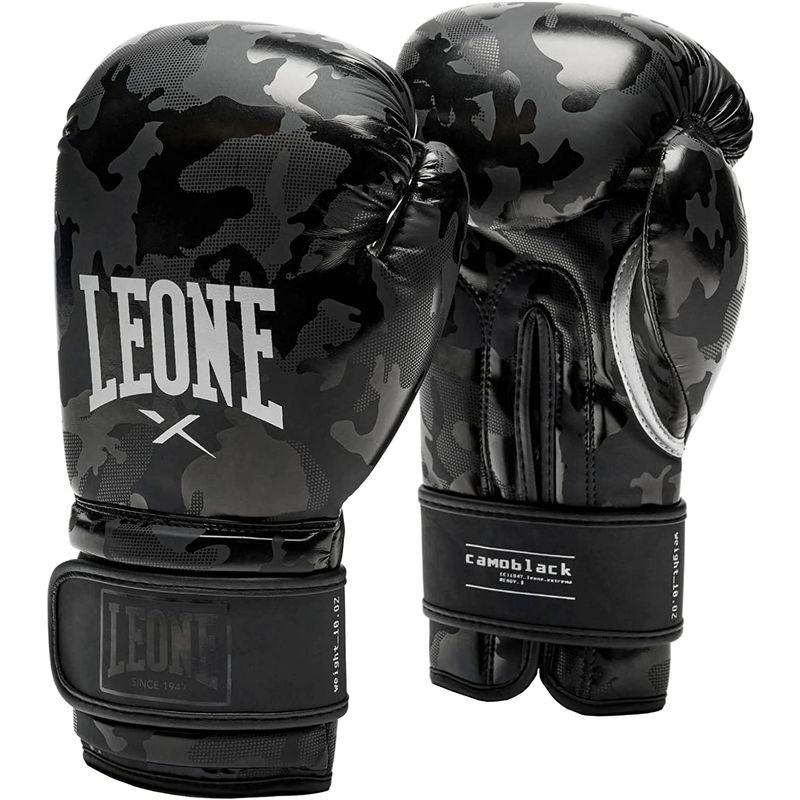 LEONE 1947 ボクシング キックボクシング グローブ ユニセックス CAMOBLACK フレックス合成皮革 PUパッド ベルクロ留 ボクシング 