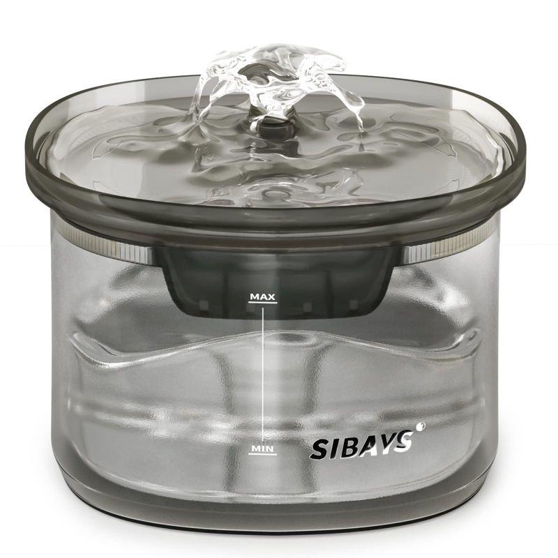 SIBAYS キャットウォーターファウンテン 100オンス/3L キャットウォーターディスペンサー 猫用静音 ABSウォーターファウンテン