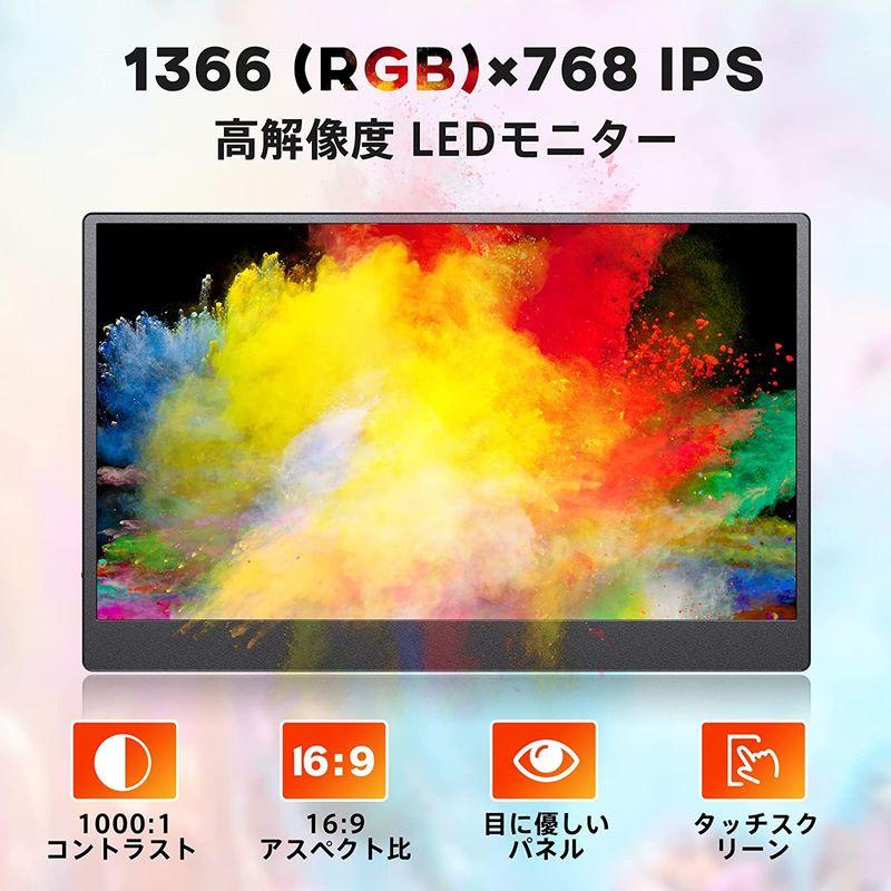 モバイルモニター 11.6インチ モニター 薄型 軽量 タッチパネル モニター Eyoyo ポータブルモニター 1366 x 768 モバイ NA1370976894(13016円)