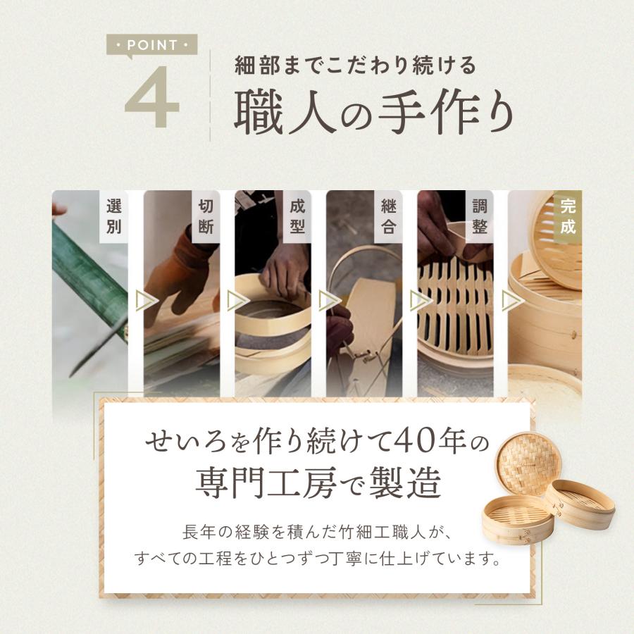 せいろ蒸し器 一式セット 24cm 2段 取扱説明書付き 蓋 中華 点心 天然