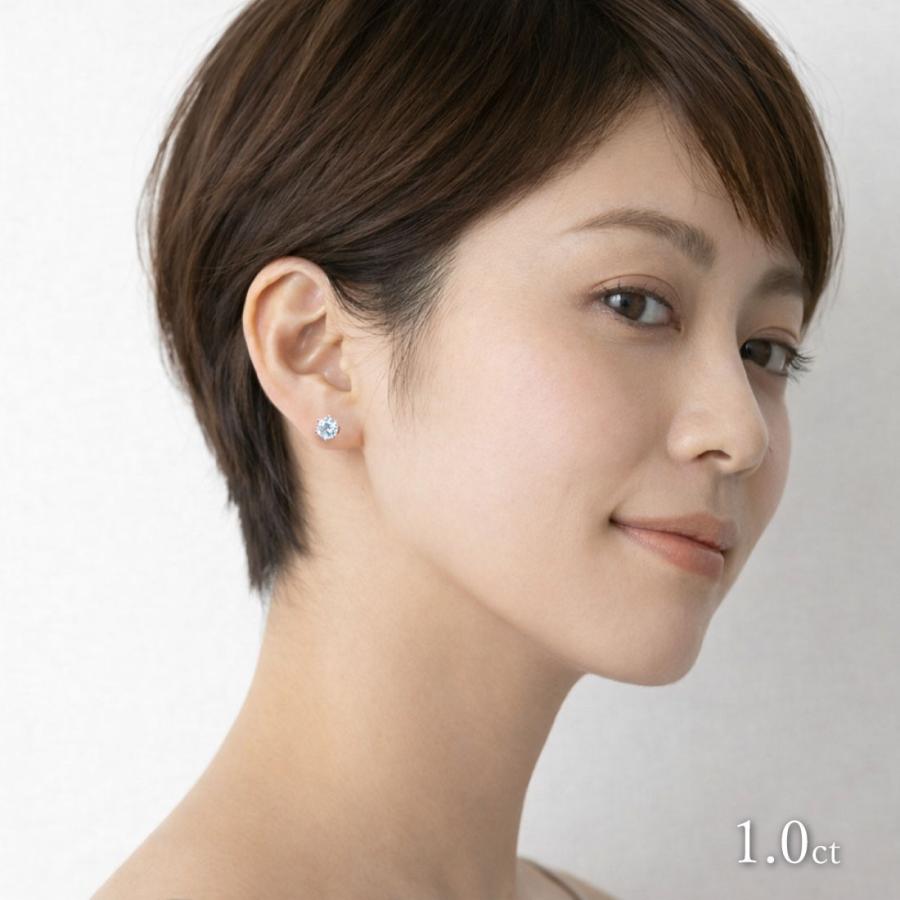 モアサナイト ピアス 一粒 6本爪 0.3ct 0.5ct 1.0ct レディース メンズ 金属アレルギー対応 SV925 プラチナ仕上げ K18ゴールド 両耳用 プレゼント |  | 09