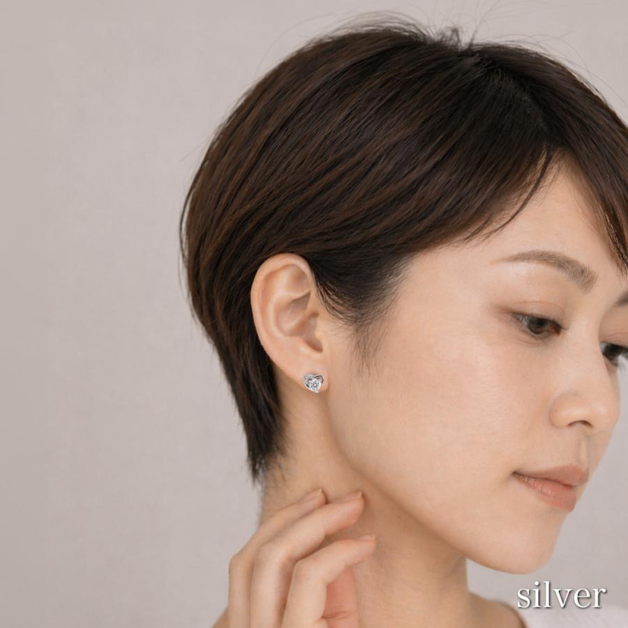 モアサナイト ピアス ハート 0.5ct レディース 金属アレルギー対応 SV925 プラチナ仕上げ K18ゴールド 両耳用 プレゼント |  | 10