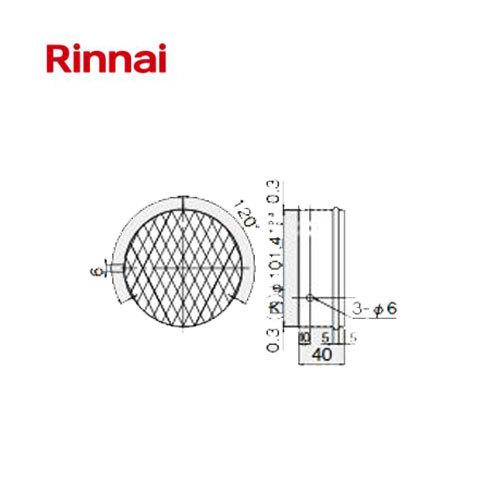 Rinnai 壁掛け給湯器 強制排気 リンナイ 給湯オプション 排気部材 Φ100 PS排気延長用トップ EFT-13ST
