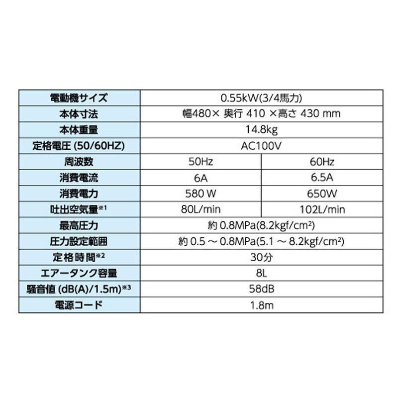 【メーカー直送】静音オイルレスエアーコンプレッサー アルミタンク仕様 PCR8075 00697316 小型 軽量 代引不可 フローバル FROBAL PCR8075 フローバル FROBAL 50Hz 60Hz