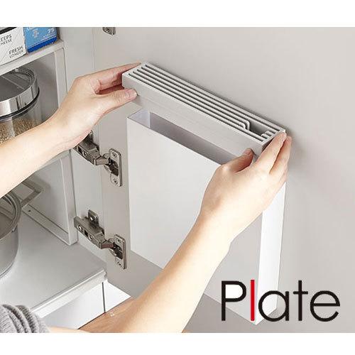 プレート Plate 包丁&キッチンばさみ差し ホワイト/03843 包丁立て 包丁差し シンク扉 キッチンばさみ 山崎実業 YAMAZAKI|craseal|03