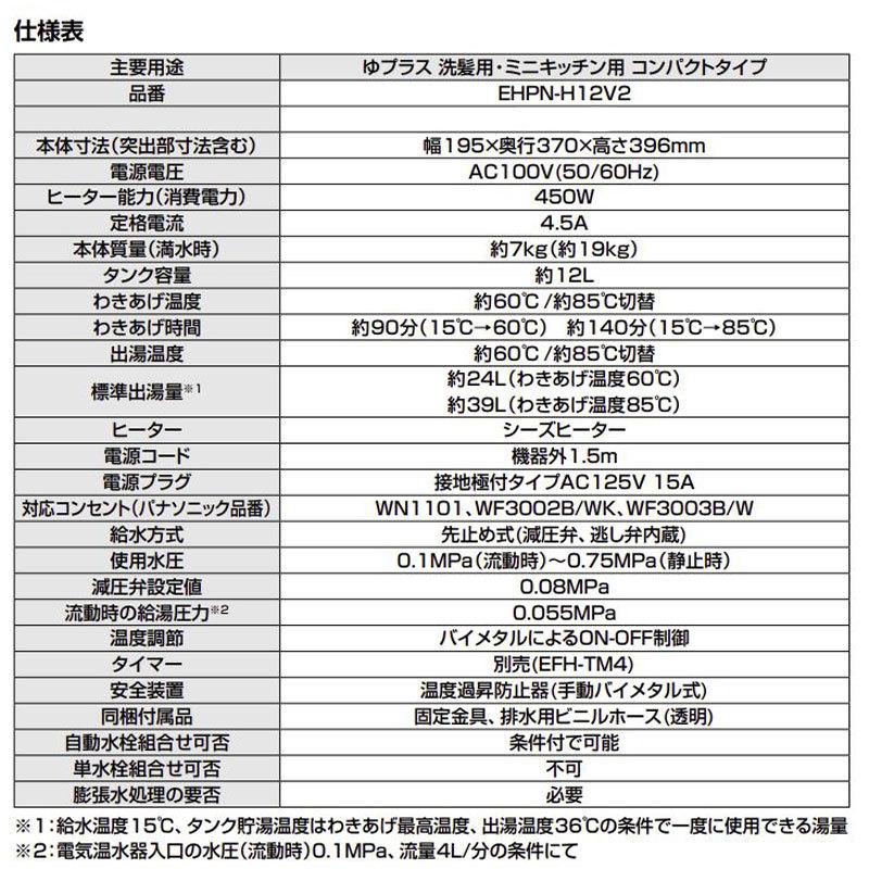 リクシル イナックス 小型電気温水器 セット:EHPS-H12V2 本体 リクシル イナックス 小型電気温水器 セット:EHPS-H12V2 本体