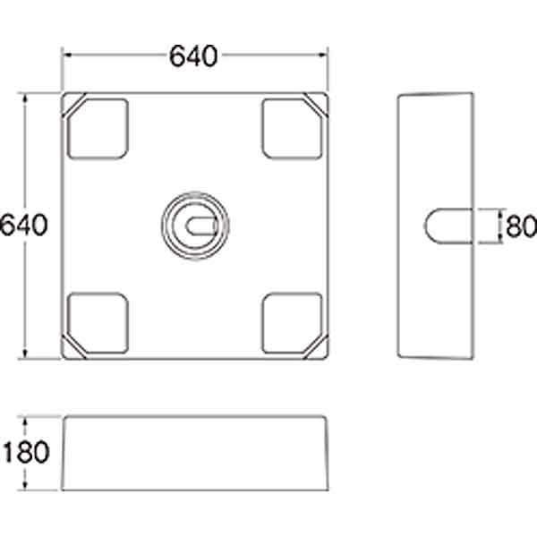 あすつく対応 SANEI 洗濯機パン(床上配管用) H546-640 サンエイ