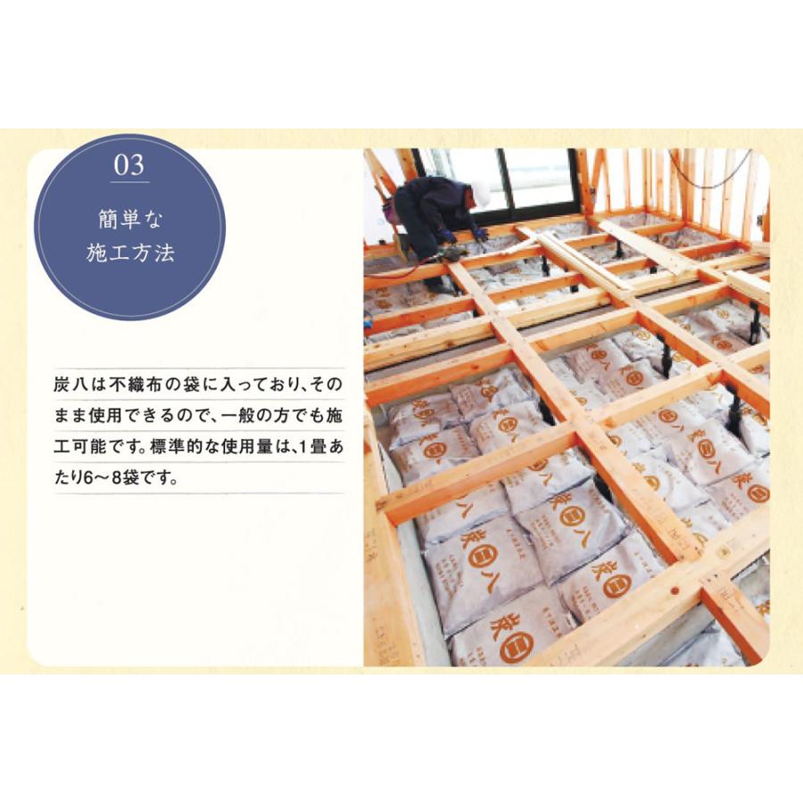 あすつく対応 出雲屋 炭八 床下用 12L×8個入り 半永久的な調湿力 消臭
