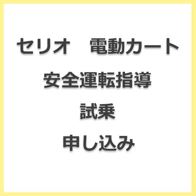 電動カート 試乗申し込み用オプション 安全運転指導 株式会社セリオ