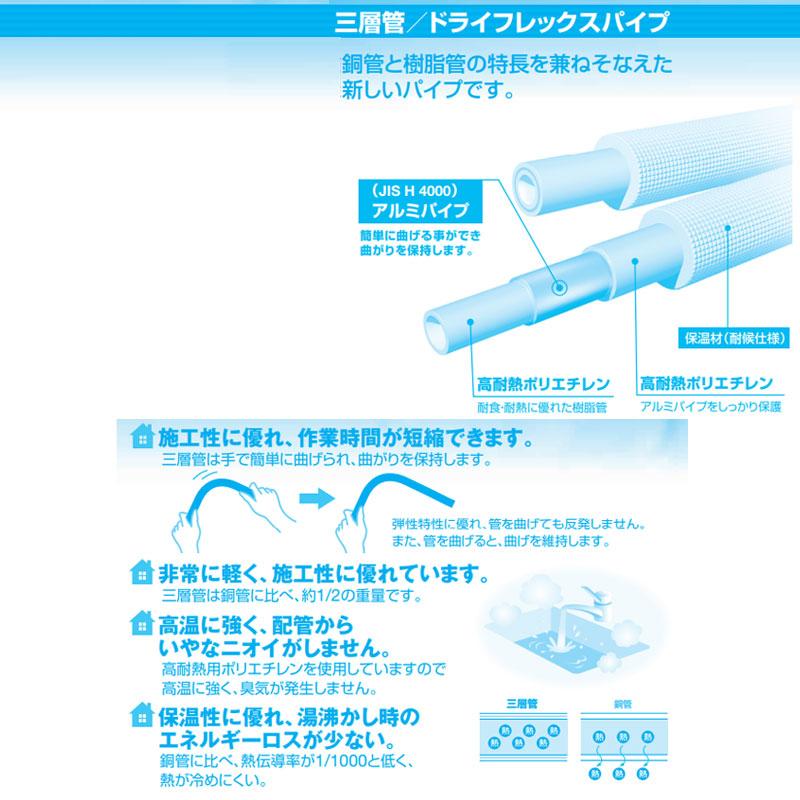 あすつく対応 タブチ エコパック UPC10-10ECO. ワンタッチ継手/ドライタッチ 呼び径10 長尺管 保温材 TBC : クラシール ...