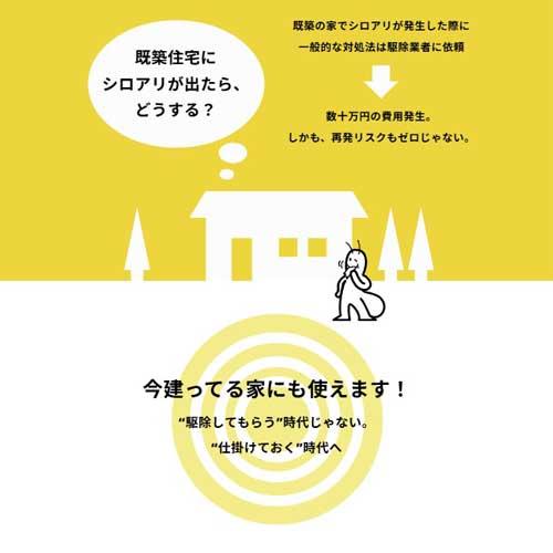 防蟻革命 じゃあな！シロアリくん JYTM 半径50m シロアリ駆除剤