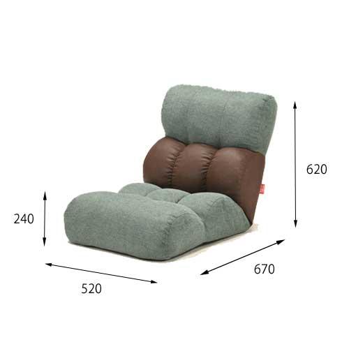 Piglet Jr CHIBI ソファのような座椅子 リクライニングソファー フロア