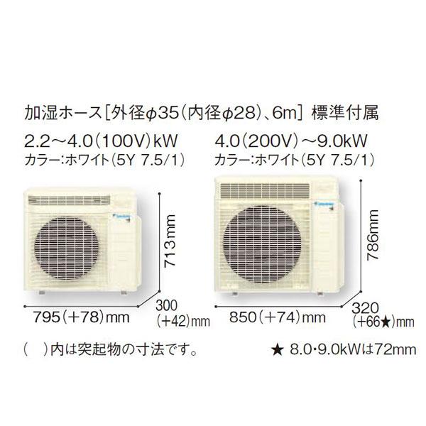 【法人限定販売】ダイキン エアコン S563ATRP-W ホワイト S563ATRP-C ベージュ うるさらX RXシリーズ 18畳 加湿 除湿 換気 空気清浄 単相200V DAIKIN｜craseal｜02