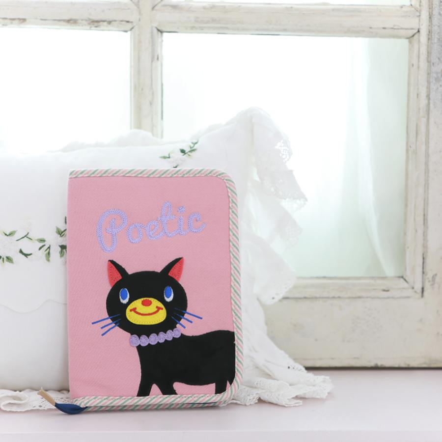 チャロママ様★Lサイズ★黒猫いちごのケース 母子手帳ケース マルチケース Dear poeticポエティック S・M ・Lサイズ