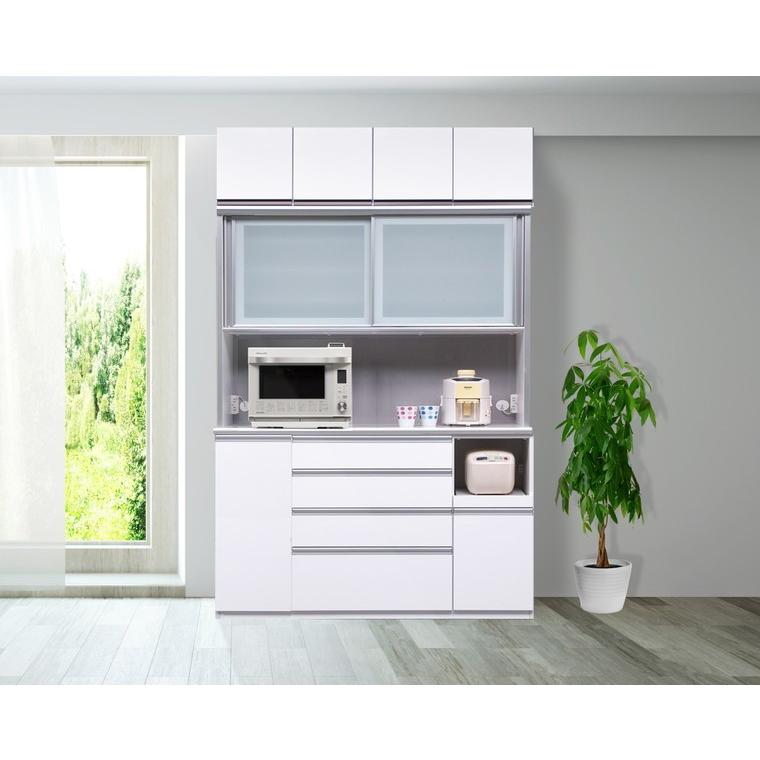 オープンボード 幅140cm 上置付 食器棚 キッチン収納 ダイニングボード