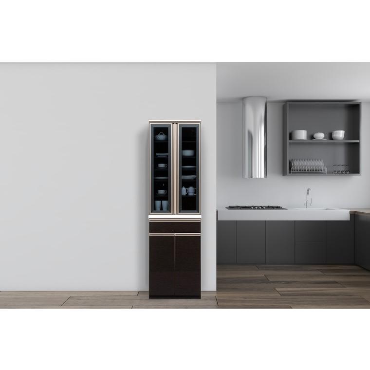 NE ハイタイプ 食器棚 幅60cm 完成品 スリム : CRASIO - 通販 - Yahoo