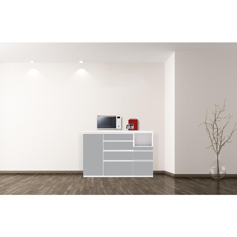 キッチンカウンター 幅140cm作業台 キッチン収納 食器収納