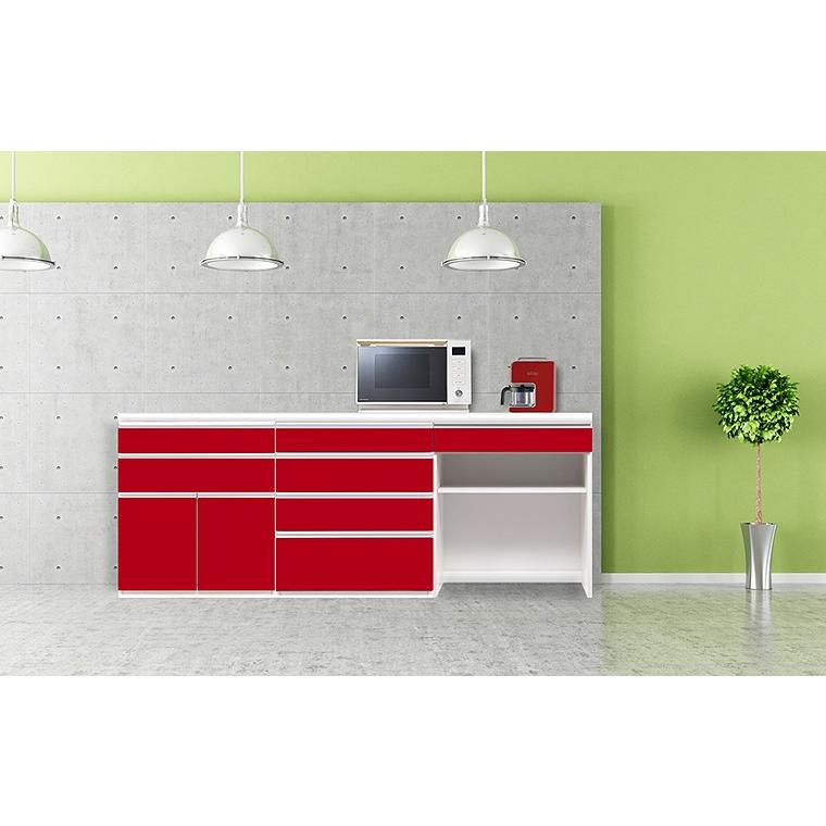 キッチンカウンター 幅240cm カウンター 作業 収納 ハイカウンター pm