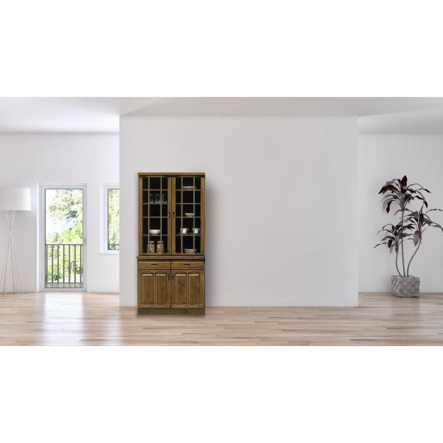 キッチンボード 幅90cm 食器棚 引き戸 大川家具 日本製 : CRASIO