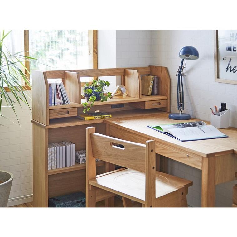 デスク 学習デスク 木製 机 学習机 収納 チェスト 書斎 完成品 北欧