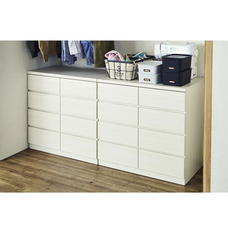 【送料込み】クローゼット用 桐タンス 4段 クローゼットチェスト キャスター付き 4段 幅100×奥行44×高さ78cm 桐