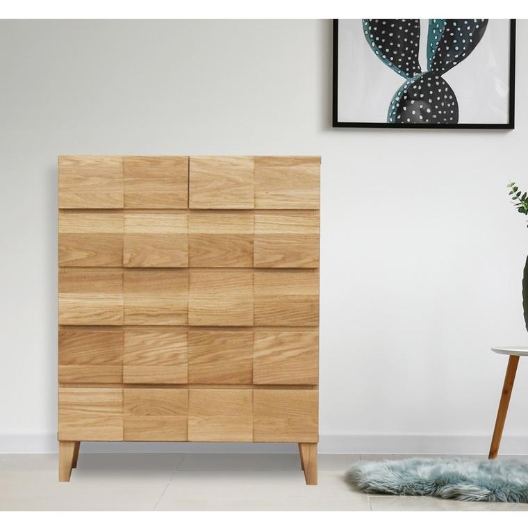 桐チェスト 幅78cm 5段 桐たんす 桐箪笥 衣類収納 ホワイトオーク