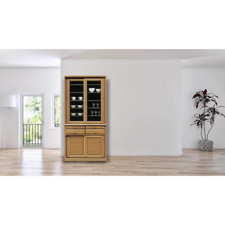 ブランド キッチンボード 幅96cm 食器棚 ダイニングボード 96幅 引き戸 大川家具 【GMS1741466514】(61098円)