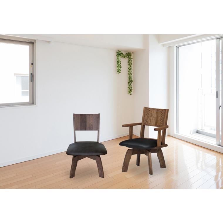 ダイニングチェア 回転 1脚 おしゃれ 大川家具 椅子 木製 いす 食卓