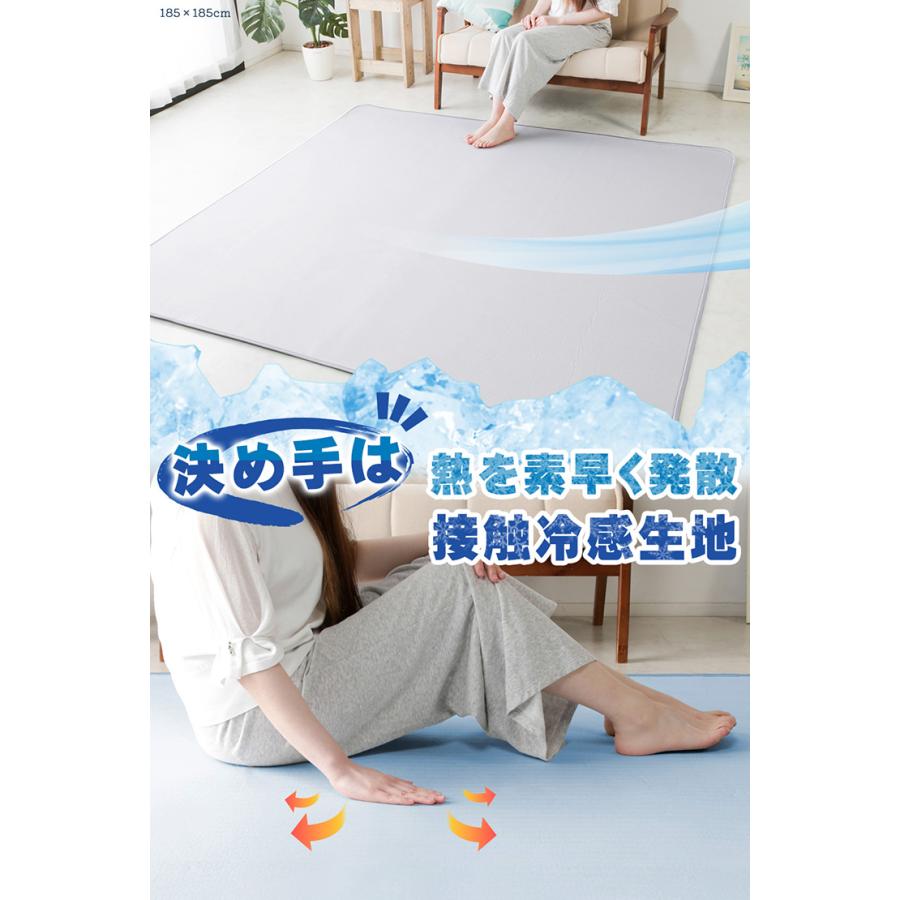 ラグ ひんやり 接触冷感 ラグマット 200×250cm すべすべ クール 夏