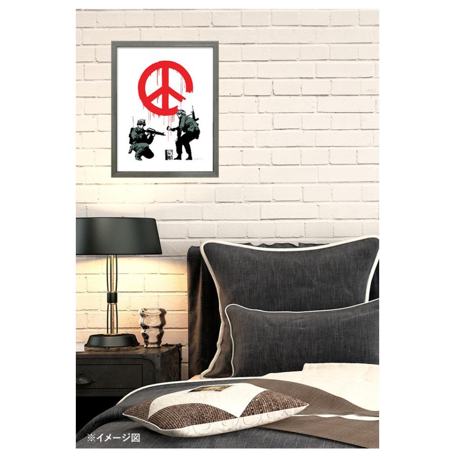 アートフレームポスター バンクシー Banksy ピースマーク peace