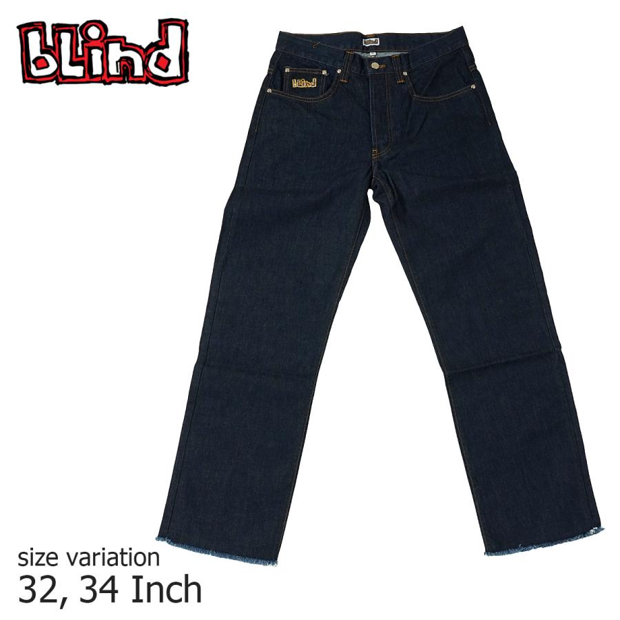 BLIND blind jeans - straight fit indigo blue 32 34 ブラインド