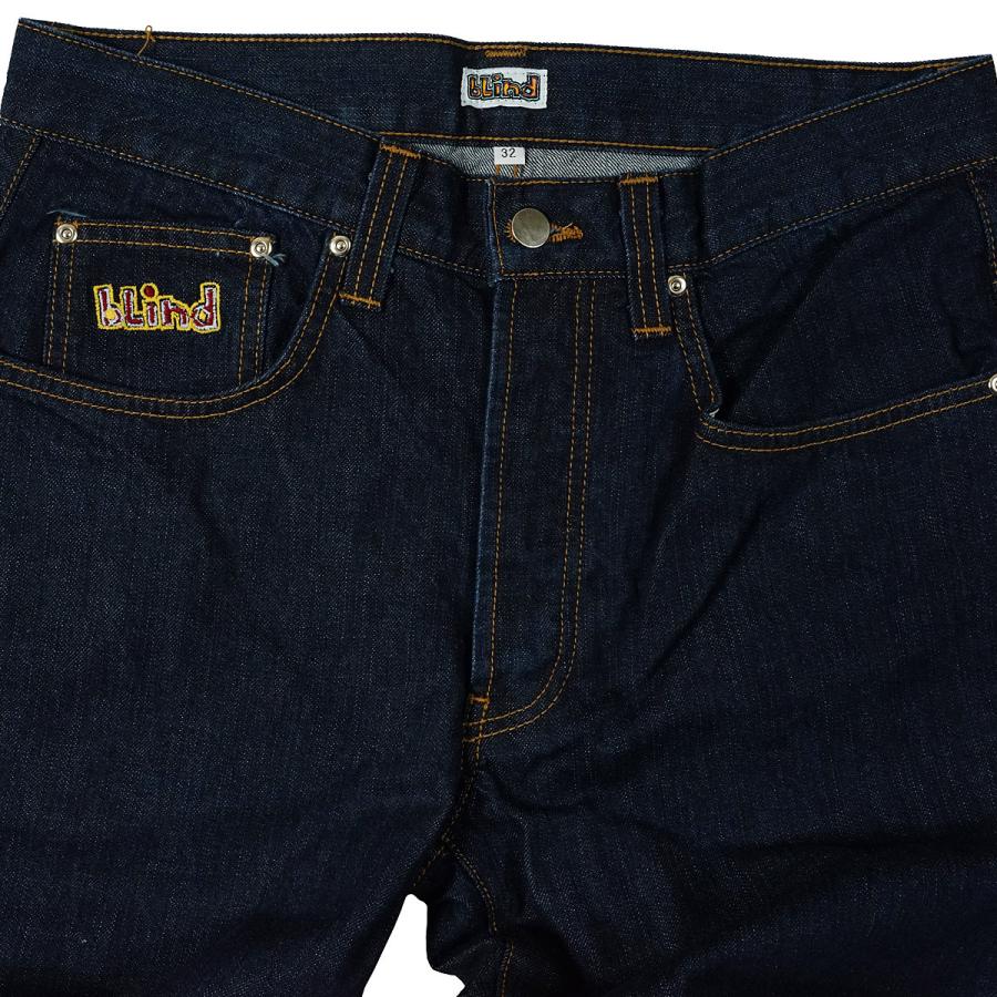 BLIND blind jeans - straight fit indigo blue 32 34 ブラインド