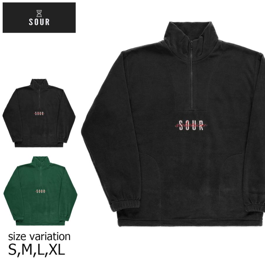 SOUR Spothunter Fleece BLACK FOREST GREEN サワー フリース ハーフ 
