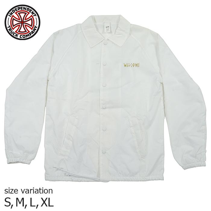 WELCOME Tailsman L/S Coach Jacket  WHITE ウェルカム ジャケット スケート ストリート スケートボード  正規品｜crass