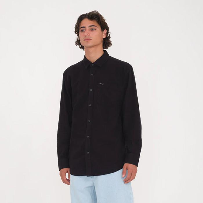 VOLCOM ヴォルコム ボルコム シャツ 長袖 ストリート CADEN SOLID SHIRT BLACK スケートボード スノーボード サーフィン｜crass｜02