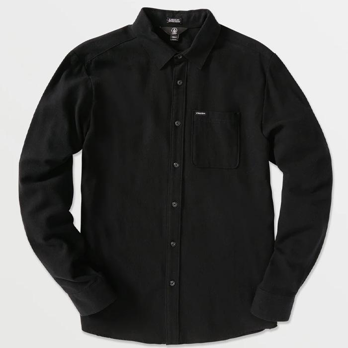 VOLCOM ヴォルコム ボルコム シャツ 長袖 ストリート CADEN SOLID SHIRT BLACK スケートボード スノーボード サーフィン｜crass｜04