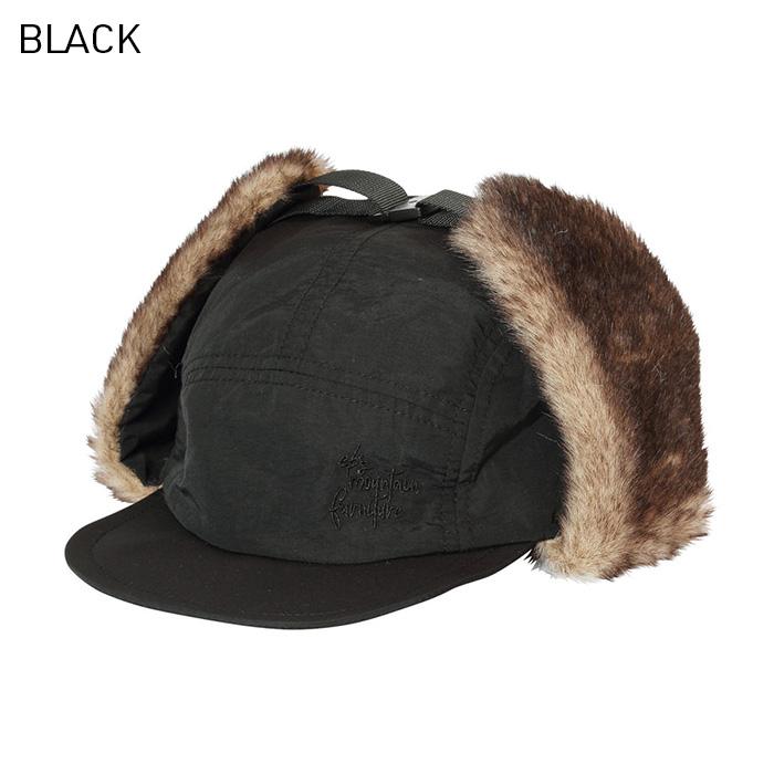 eb's（エビス） 23-24 eb's FUR CAP ファー キャップ BLACK KHAKI