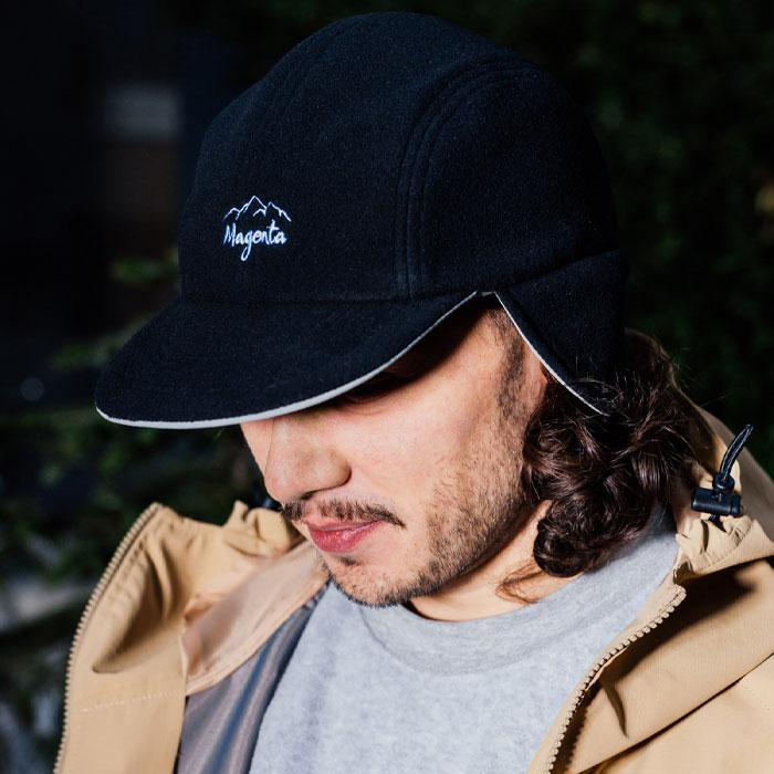 MAGENTA WIN24 REVERSIBLE FLAP HAT NATURAL/BLACK マゼンタ キャップ