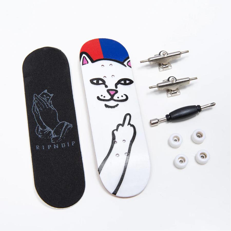 RIPNDIP Lord Nermal Mini Skateboard RED/BLUE リップンディップ フィンガーボード 指スケ ミニスケートボード 玩具 組み立てモデル プレゼント ねこ｜crass｜02