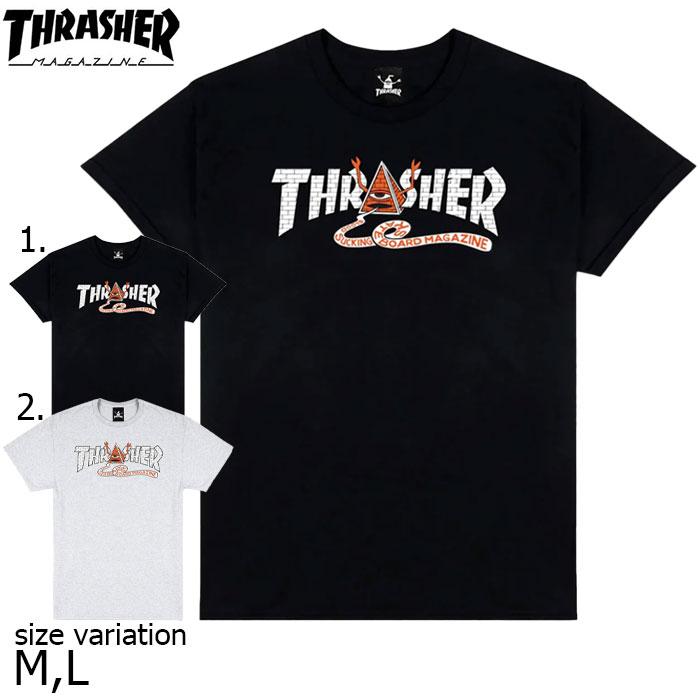 THRASHER（スラッシャー） THRASHER X TOY MACHINE PYRAMID T-SHIRT 