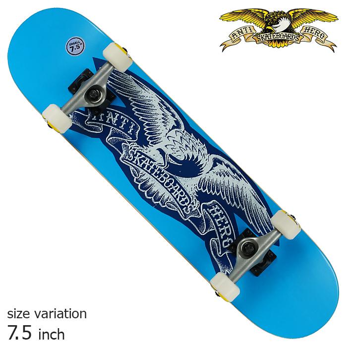 ANTIHERO TM COPIER EAGLE COMPLETE BLU/BLK 7.5 inch Skateboard 