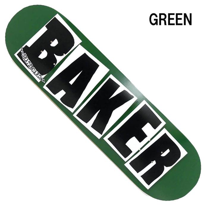 BAKER BRAND LOGO GREEN NAVY デッキ ベイカー スケボー 正規品 SKATEBOARD SKATE スケートボード 板 | BAKER | 01